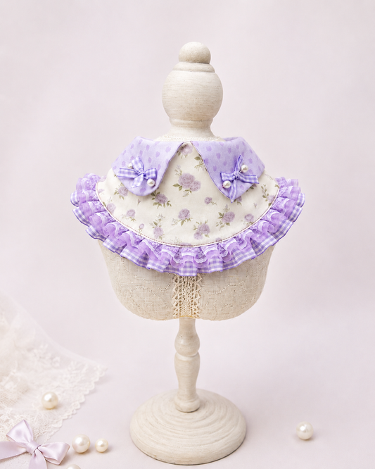 Lavender Rose Floral Pet Neckwear