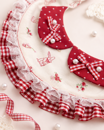 Vintage Bunny Illustration Pet Neckwear