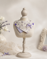 Lavender Rose Floral Print Pet Bandana Collar