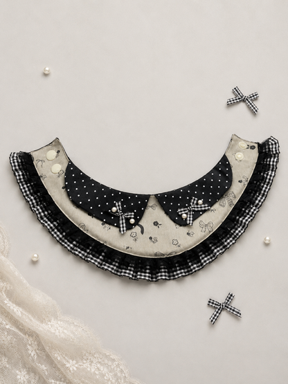 Black Polka Dot Vintage Pet Neckwear