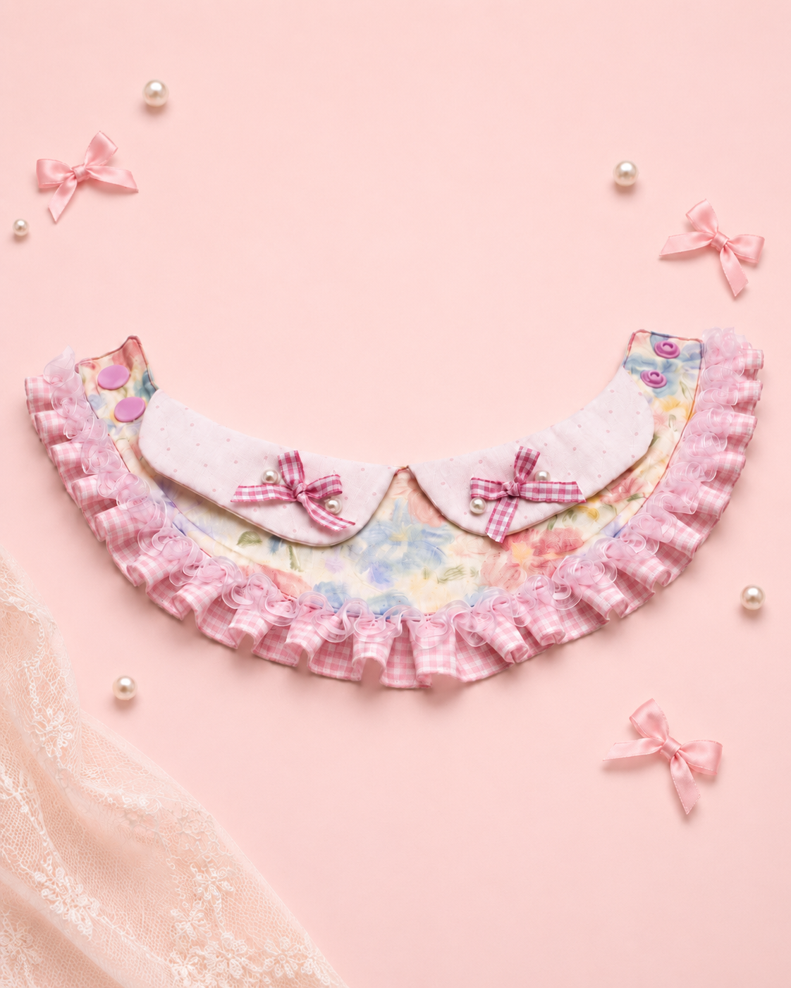 Pink Bloom Watercolor Pet Neckwear