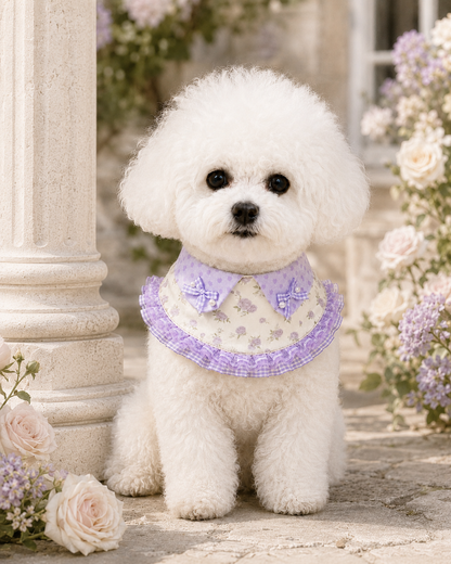 Lavender Rose Floral Pet Neckwear