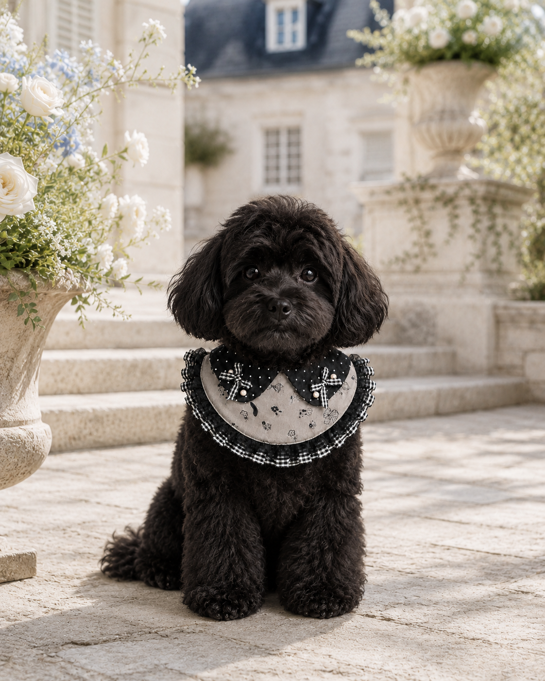 Black Polka Dot Vintage Pet Neckwear