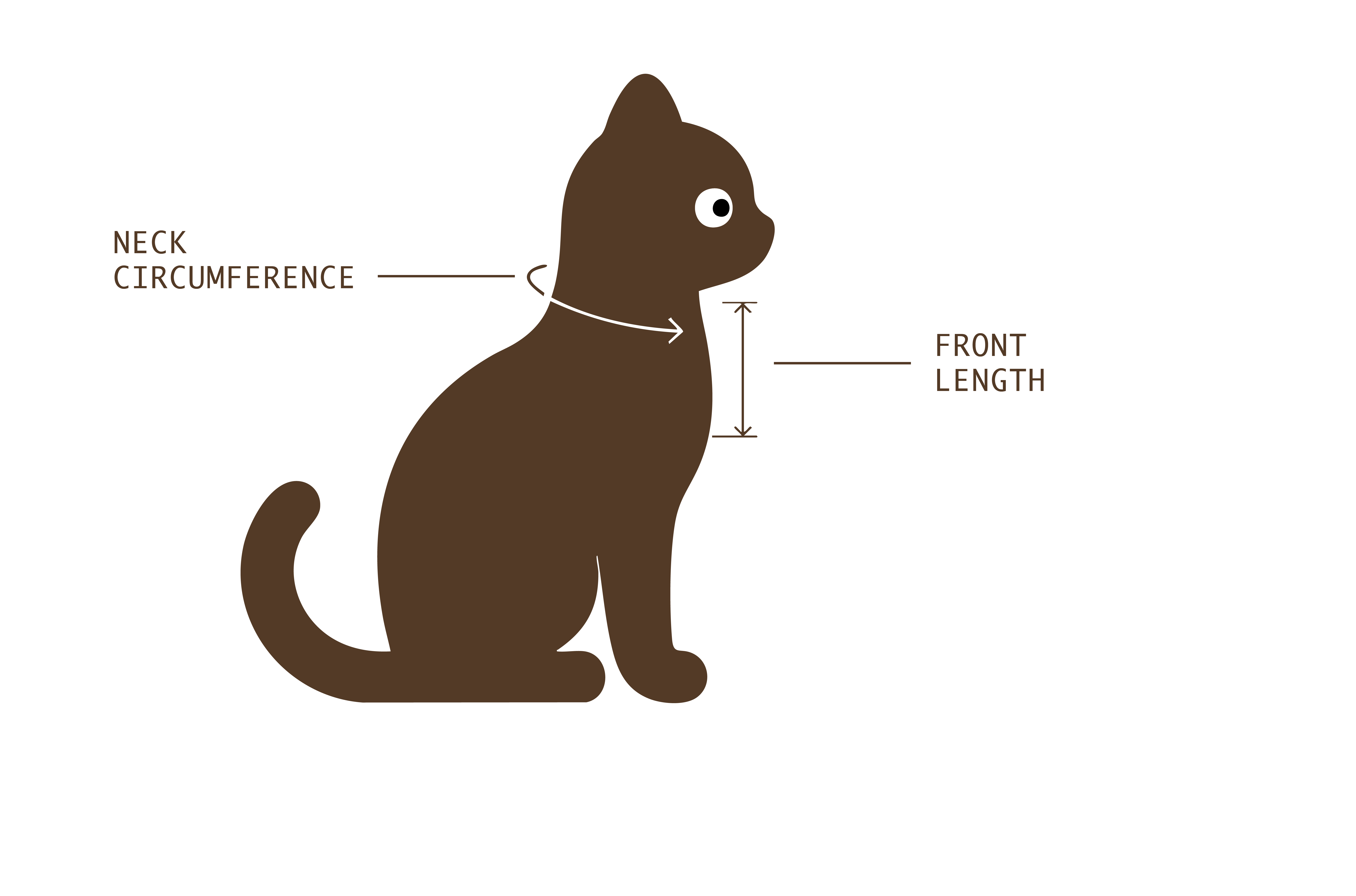 How to measure a pet's neck circumference and front length
